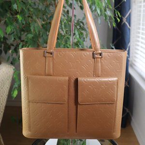 Louis Vuitton Gold Tone Monogram Leather Tote